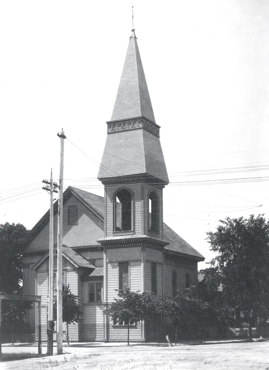Historic Methodist church building used from the mid-1800s