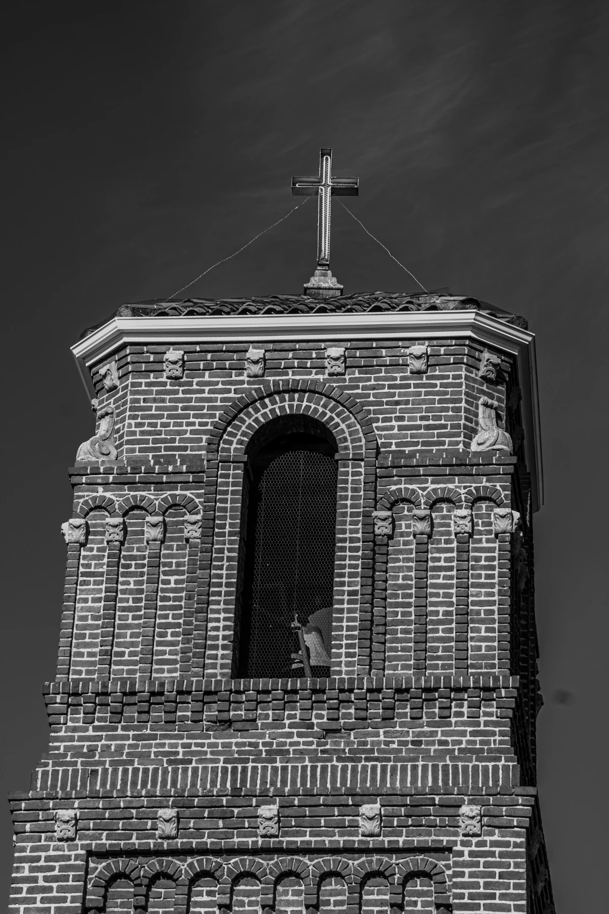 Church tower and cross in 2026