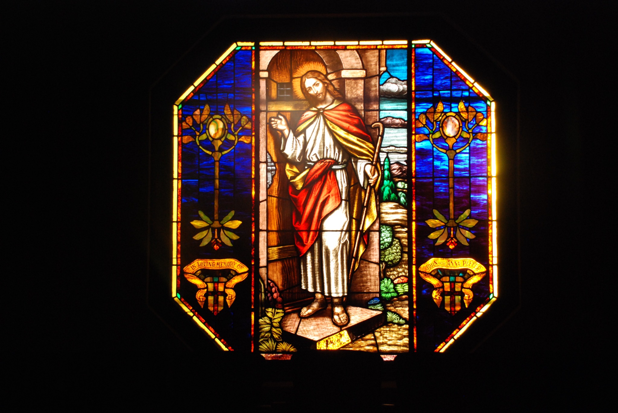 Christ the Good Shepherd stained glass window